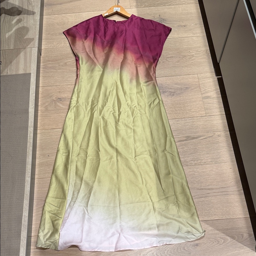 Trendy Boutique Gradient Maxi Dress - Pink and Green